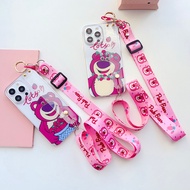 HX| For iPhone 17 16 16E 15 6 6s 7 8 Plus X Xr Xs Max 11 12 13 14 Pro Max SE 2020 Strawberry bear wi