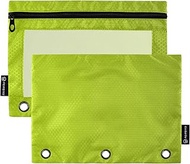 Green Gradient Pencil Pouch 3 Ring Binder Zipper Binder Pencils Bags Zip up Clear Binders Pen Case S