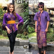 Pakaian Adat Bali Couple Set Kebaya Wanita Set Kemeja Pria