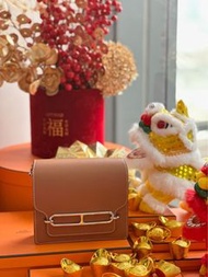 全新愛馬仕 Hermes mini roulis gold phw 金棕銀