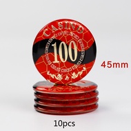 202510PCS Premium Crystal Poker Chips Casino Baccarat Mahjong Chips Texas Holdem Entertainment Round