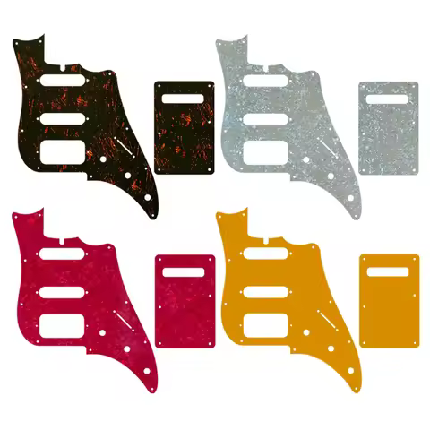 Pleroo Custom Guirar Parts - For US A Set 6 String James Tyler Guitar Pickguard And Back Plate,Multi