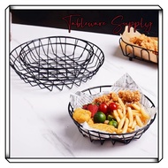 (TablewareSupply)Black French Fries Snack Food Basket Chicken Nuggets Basket Fries Paper Wax Paper S