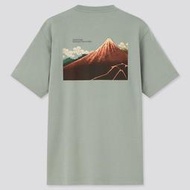 愛日貨現貨 uniqlo Hokusai colors 葛飾北齋 UT恤 富士山 浮世繪 綠色L號 436981