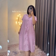 KEMEJA Gabriela Busui Friendly Daster Oversized/ Dress Maudy Midi Daily Shirt