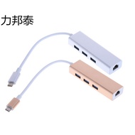 New USB 3.1 TYPE-C Turn RJ45 Gigabit Nic+3.0 USB HUB type-c Turn rj45Nic
