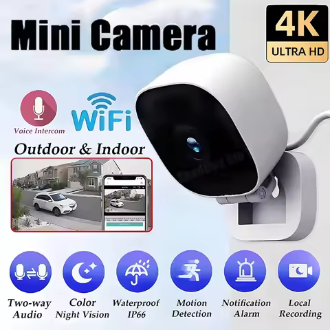 4K WiFi Camera IP/AP Remote Monitoring New Cloud Storage 2-Way Audio Motion Detection Camcorder Surv