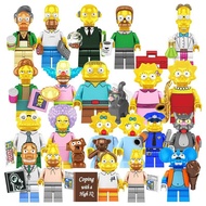 SP1015 SP1016 The Simpsons Building Blocks Flink Ralph Homer Jay Marge Nelson Anime Cartoon Mini Act