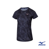 Mizuno Women Full Graphic Print Running Slim T-Shirt In Black J2MA97S309