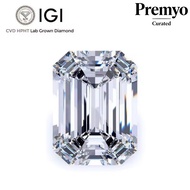 Emerald Shape Lab Grown Diamond WithIGl Certificate 1 2 3ct CVD HPHT FancyShape Diamonds stone