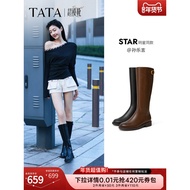 Sun Leyan Same Style TATA He He He She Super Model Boots Knight Boots Large Tube Slimmer Look Boots 