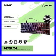 ◱ ㍿ ۞ EasyPC| RAKK DIWA/ DIWA V2 68 Keys Mechanical Gaming Keyboard | Outemu Blue or Red Hotswap|