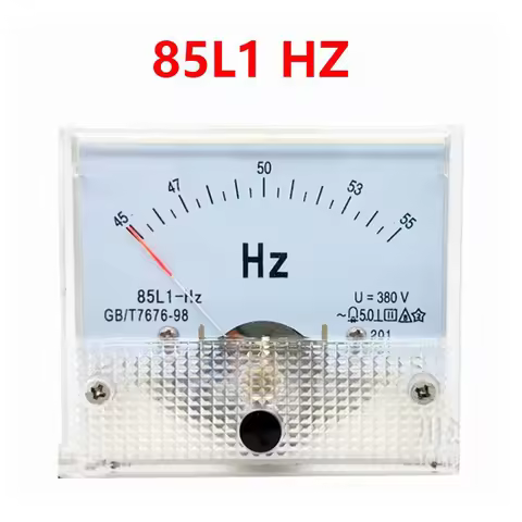 NEW 85L1-HZ Square Pointer type AC 100/220V/380V Analog Panel Frequency Meter Tester Gauge Hertz Ind