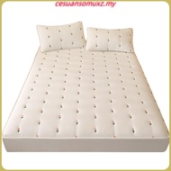 Thick Fluffy Mattress Protector Cover Solid Color Embroidered Bedsheet Mattress Topper Single cadar 