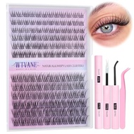 Comic Style Slim Eyelash Cluster DIY Anime Eyelash Extension Set, Includes 5-6mm Lower Eyelash Clust