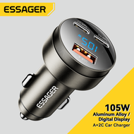 Essager 105W 2C+A Car Charger USB Type C PD Fast Charging Phone Quick Charge for iPhone15 Huawei Mat