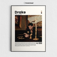 Drake Poster - Frameblock Minimalist Wall Decoration - Posterhead