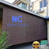 NC original wooden blinds outdoor tahan panas hujan bidai kayu / meranti wood outdoor blind