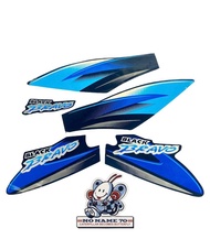 striping sticker suzuki rc 100 rc100 new bravo jet cooled biru