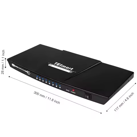 HDMI Splitter 8 Port Ultra HD HDCP 1.4 EDID 1in 8 Out 4K*2K@30Hz HDMI Splitter For HDTV Monitors