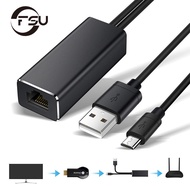 Ethernet Network Card Adapter Micro USB Power to RJ45 10/100Mbps for Fire TV Stick Chromecast Google