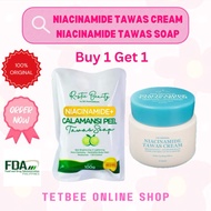 Niacinamide Tawas Cream & Niacinamide tawas Soap Duo Deodorant Antiperspirant Underarm Whitening