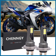2PC LED ไฟหน้าไฟหน้า H7 6000K ชุดสำหรับ Yamaha YZF R1 R3 2015 2016 2017 2018 ชุดรถยนต์ การรับประกัน