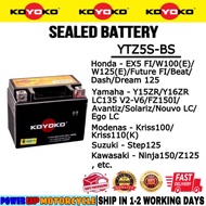 YTZ5S-BS YTZ5S BT4  KOYOKO SEALED BATTERY BATERI SEAL EX5 FI W125 FUTURE DASH EGO NOUVO LC135 V2-V6 Y15ZR Y16 YUASA KING