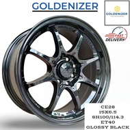 (2pc) Sport rim kereta wheels CR2 ce28 TE37 type-c 15x6.5 8H100/114.3 ET40 myvi,viva,bezza,axia,keli