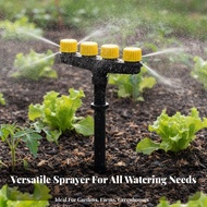 Wide Coverage 4 Head Sprinkler Nozzle Gentle on Plants 4 Way Irrigation Sprinkler Time Saving for Fa