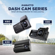 [FREE WIRE KIT] Kamatto Dashcam K30 K60 K90 2K 1440P Ultra HD WIFI APP Parking Surveillance With Scr