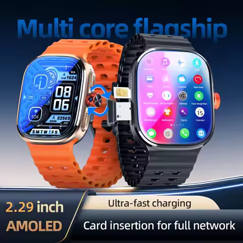 4G Full Network Android 13.0 5G Smartwatch 2.29'' Amoled Screen Display 16GB+256GB GPS WIFI Video Ca