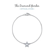 TDG 10K Gold Lab Grown Diamond Star Shaped Bracelet