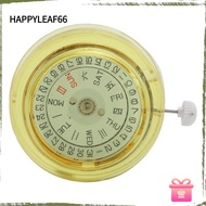 HAPPYLEAF Cal.8205 Watch Movement, Gold Metal 3 Hands Dual Day Date Movement, Dual Calendar Domestic
