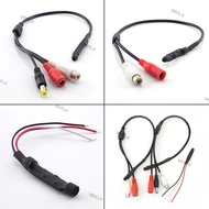 Audio Microphone Mic RCA + DC Male Female Plug Power Cable For Mini CCTV Security Camera Sound Monitor Pick Up WB6