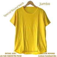 KAOS POLOS JUMBO V NECK POLOS / BULAT LD120CM COTTON COMBED 30S ADEM / KAOS OLAHRAGA PRIA WANITA XXL