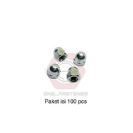 100 pcs M4 White cap Nuts Key 7 cap nuts 4mm 4mm Galvanized