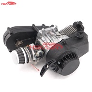 49CC Enjin Mini Motosikal 2 Lejang Tarik Mula dengan Enjin Petrol 44-6 Penghantaran Enjin Diubahsuai