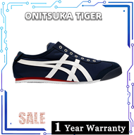 Japan  Onitsuka tiger MEXICO 66 SLIP-ON HERITAGE UNISEX NAVY Fashion Sneakers Men's Casual Running Shoes Ladies