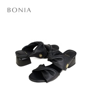 Bonia Black Freya Heeled Sandals | Kasut Sandal