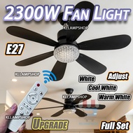 👍52cm Ceiling fan with light 3 colors Adjustable Ceiling Fan Remote control for Room decor Ceiling l