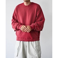 halo Selection Korea FARMERS MARKET Destruction Washed Sweatshirt University t Long Sleeve Men Women