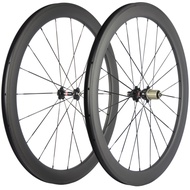50mm Carbon Wheels 23mm Width V Shape Clincher Racing Carbon Wheelset 700C Bicycle Wheels Front UD Matte Novatec 171 Hub