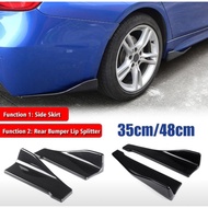 35cm / 48CM Black Universal Car Bumper Spoiler Rear Lip Side Skirt Rocker Wings (2 PCS) myvi axia be