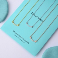 New Style Korean Version Ny & C­O./Di­­Fu­­Ni Smiling Face Necklace Mini Style Diamond-studded Diamo