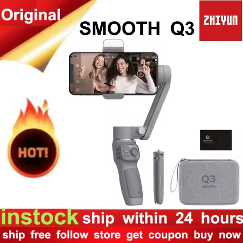 ZHIYUN SMOOTH Q3/Q4 Gimbal Smartphone 3-Axis Phone Gimbals Stabilizer for iPhone 13 pro max/Xiaomi/H