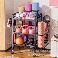 Household Movable Bedroom Multifunctional Fitness Equipment Storage Rack Living Room Shelf Trolley Y