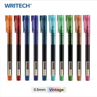 WRITECH Rolling Ball Pens Quick Dry Ink 0.5 mm Extra Fine Point Pens 10 Pcs Liquid Ink Pen Rollerbal