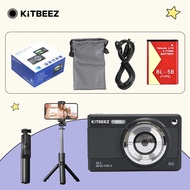 KiTBEEZ KC-2 กล้องดิจิตอล 56MP ซูม 8X 1080P HD กล้องถ่ายรูปถ่ายวิดีโอ กล้องคอมแพค Travel Vlog Camera
