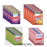 WINGS DETERGENT  POWDER 57G* 6Pcs.